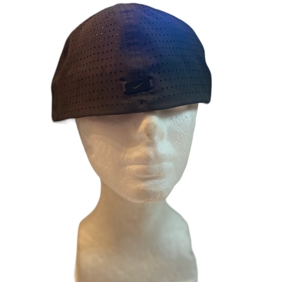 Vintage Nike Panel Running Black Hat Sz ML Fitted Classic99 DriFit - Picture 2 of 10